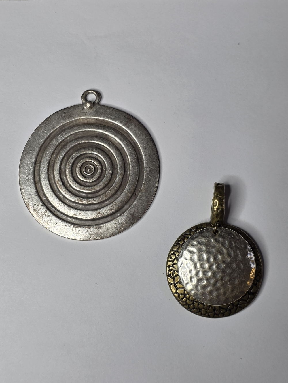 Premier Designs PARAMOUNT mixed Metal Pendent and one other Metal pendent 2.8"